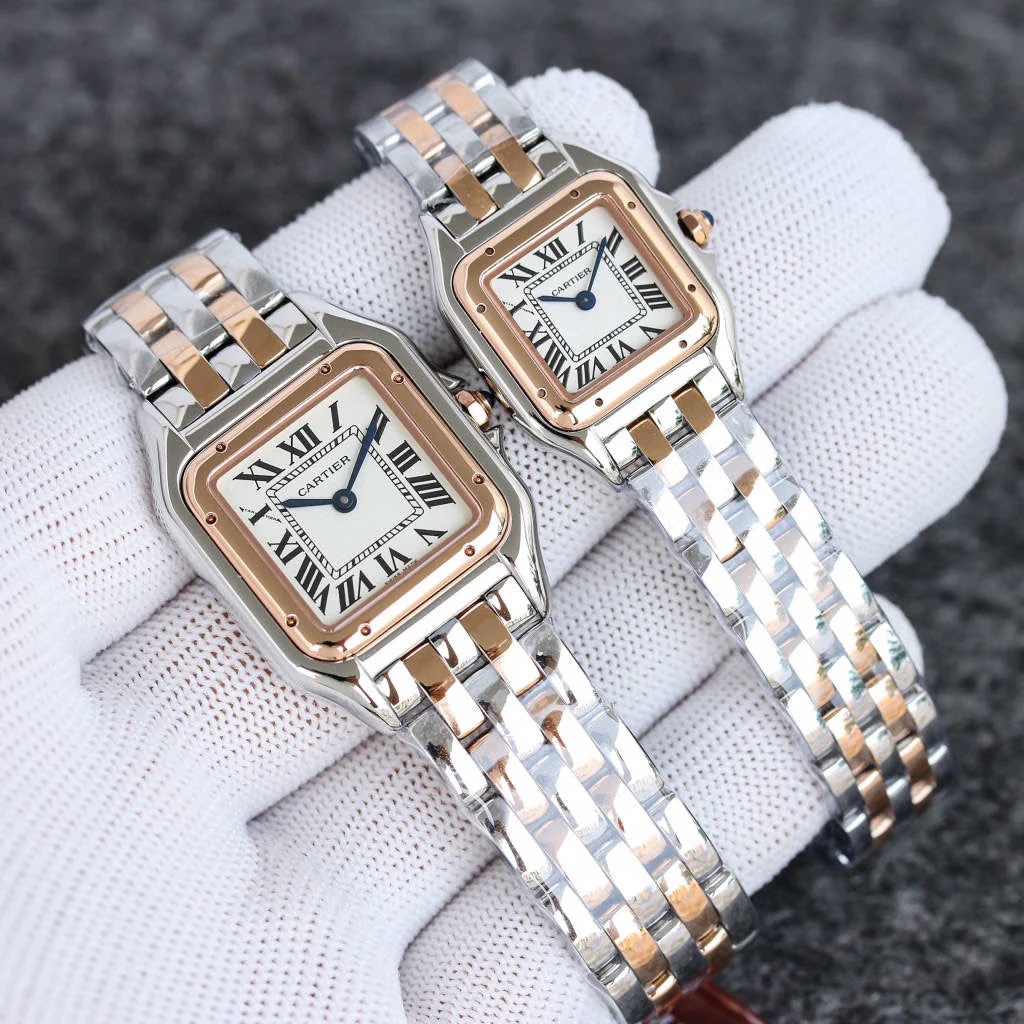 Cartier Watch PANTHERE PINK GOLD STEEL WHITE DIAL