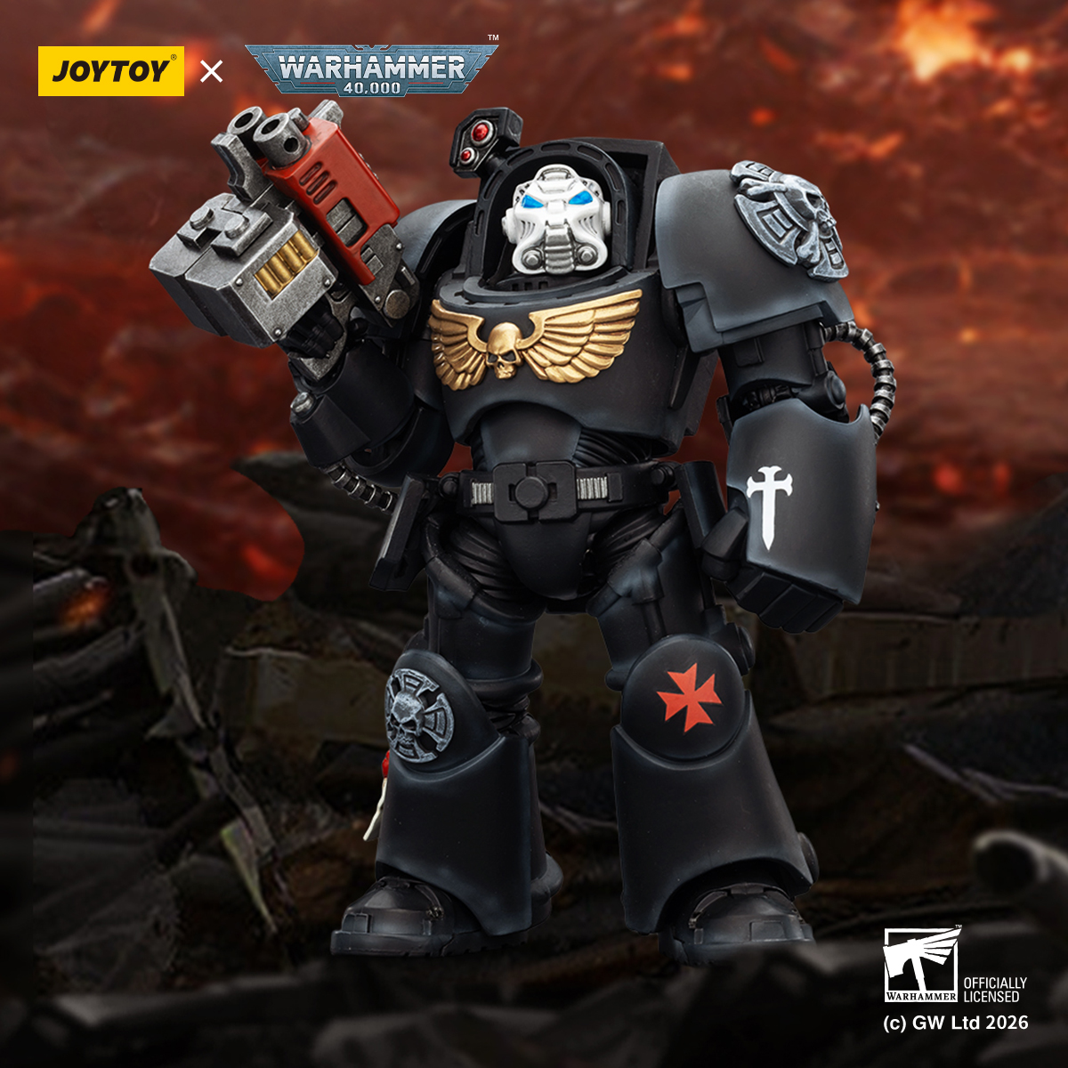 JOYTOY Warhammer 40k 1: 18 Black Templars Terminators - JOYTOY WORLD