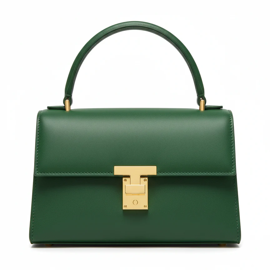 Green Box Bag Gold Hardware