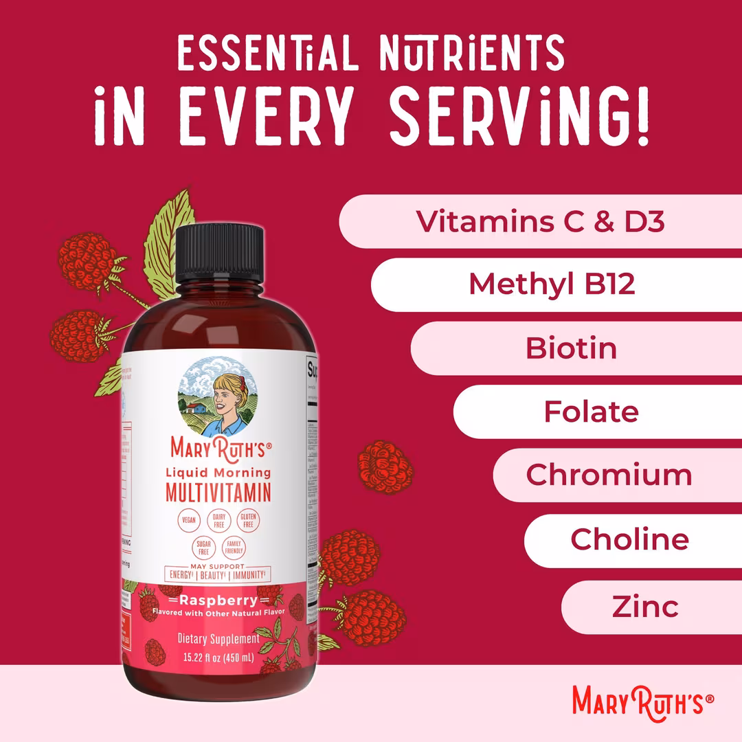 MaryRuth's  Liquid Morning Multivitamin Raspberry