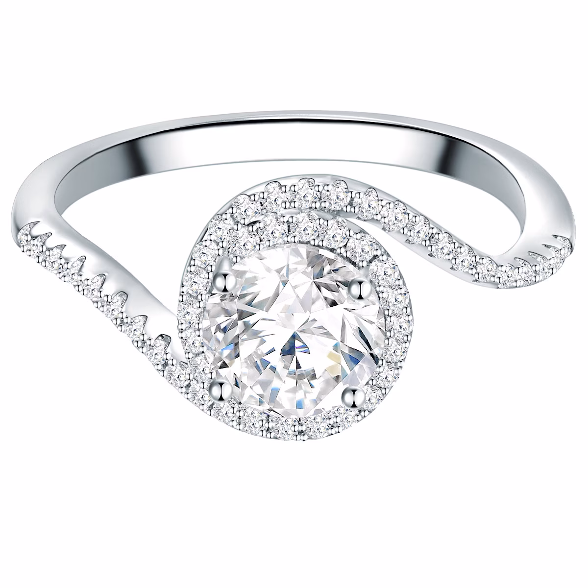Ring Sterling Silber Zirkonia in Silber