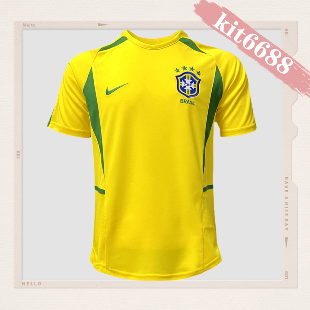 2002 Brazil Home Retro Football Shirt