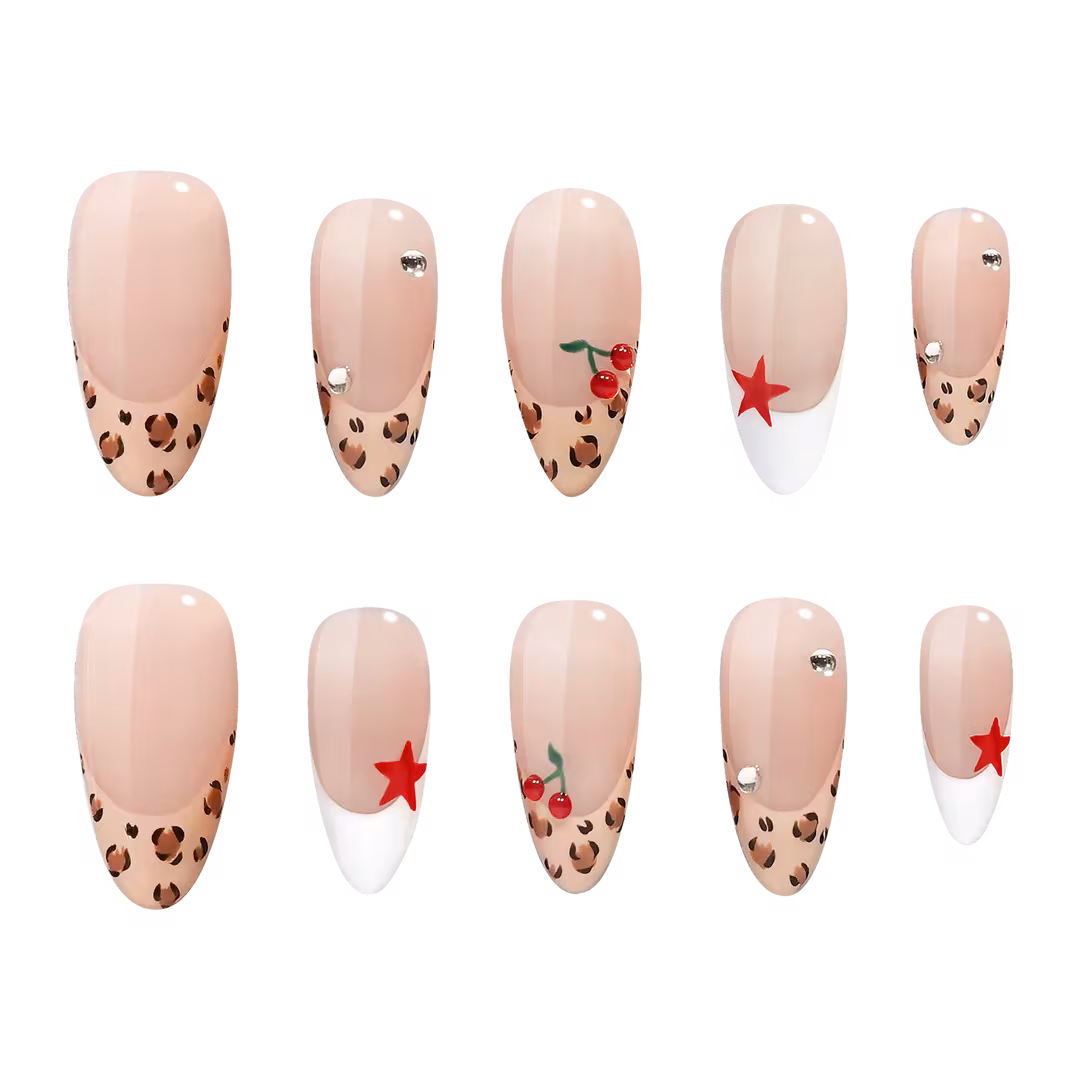 3H Nails  Atlanta - Medium Almond Press-On Nails