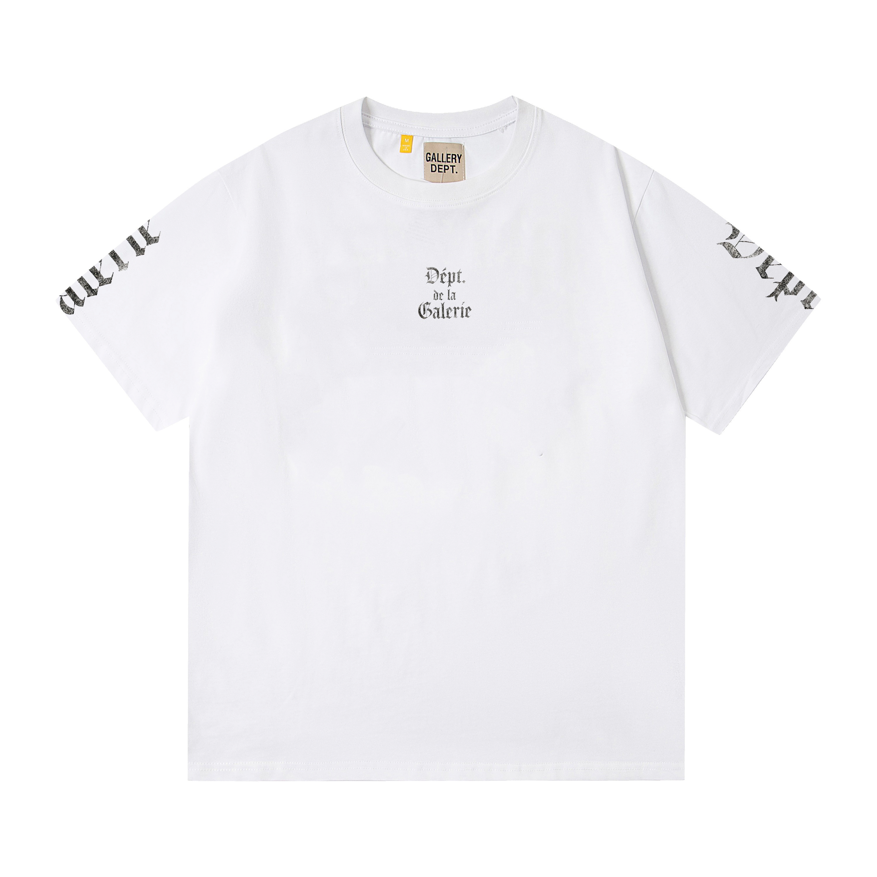 1:1 Version White minimalist letter print short-sleeved shirt