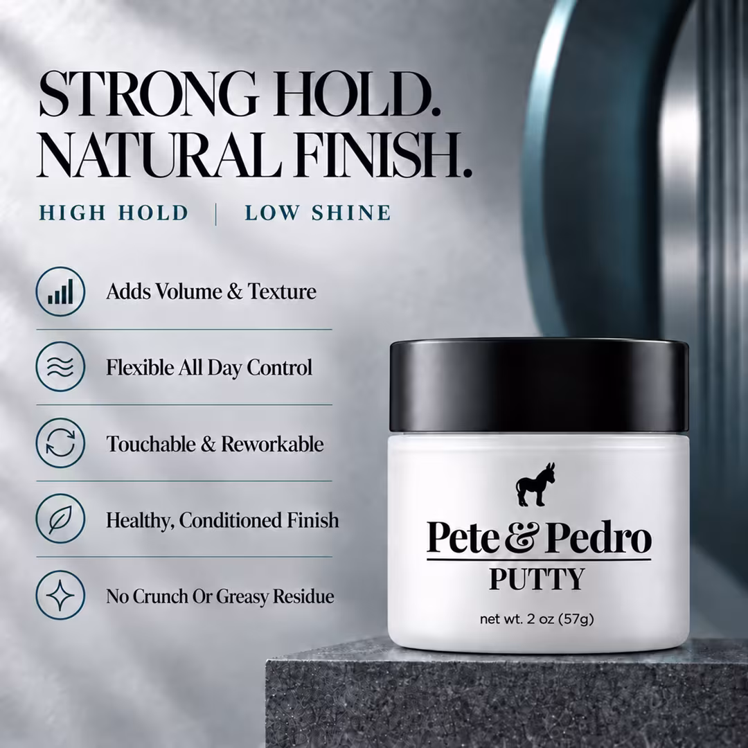 Pete & Pedro  Hair Putty With High Hold Low Shine Matte Finish