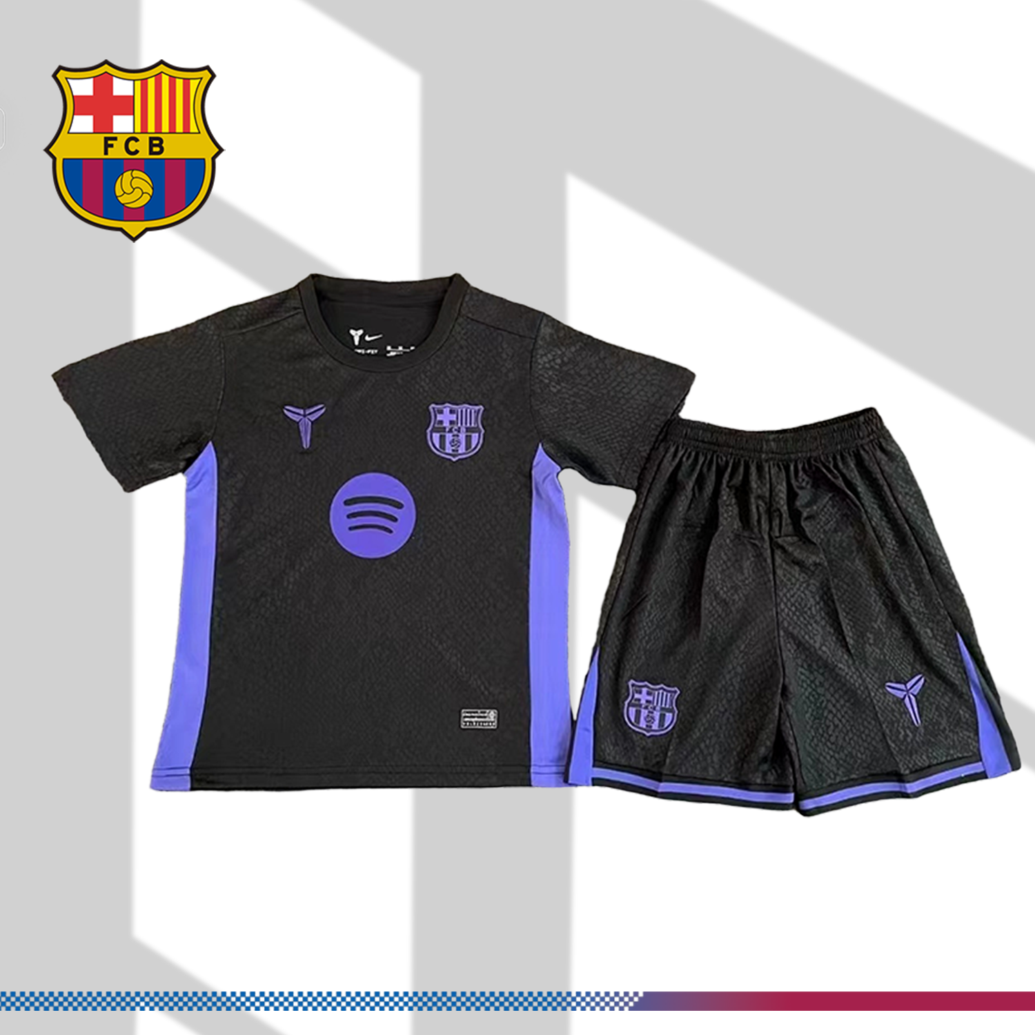 2025/2026 Barcelona Black Mamba Collaboration Edition (Kids Kit socks)