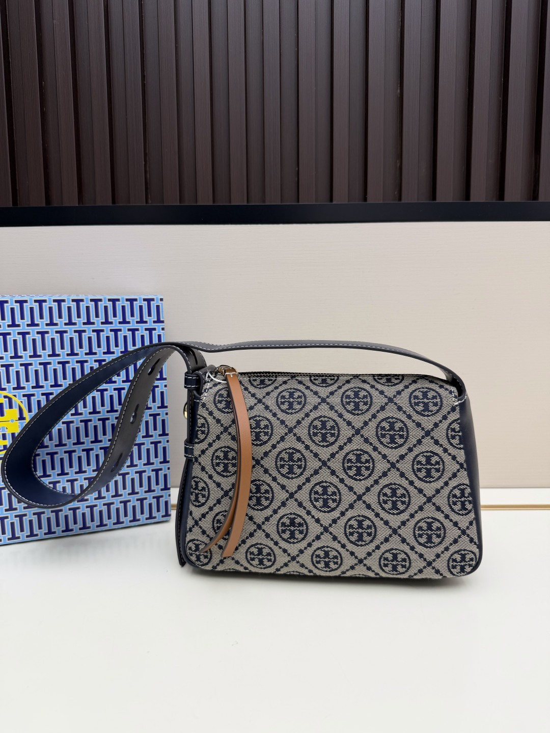 Tory Burch Romy T Monogram Jacquard Shoulder Bag