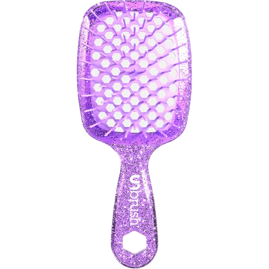 Detangling Hair Brush Mini Glitter - Amethyst