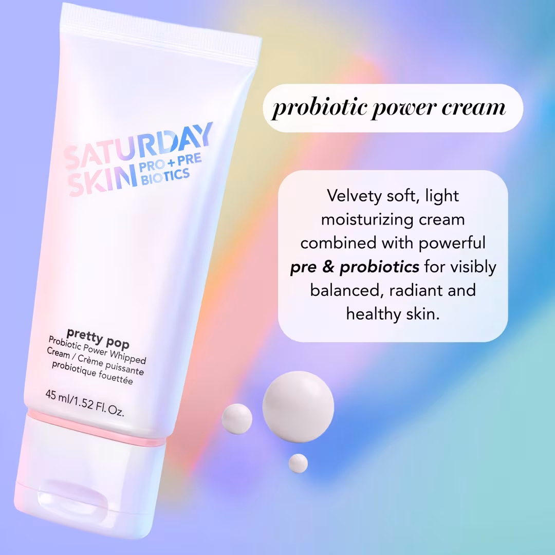 Saturday Skin  Pretty Pop Probiotic Power Whipped Cream with Niacinamide