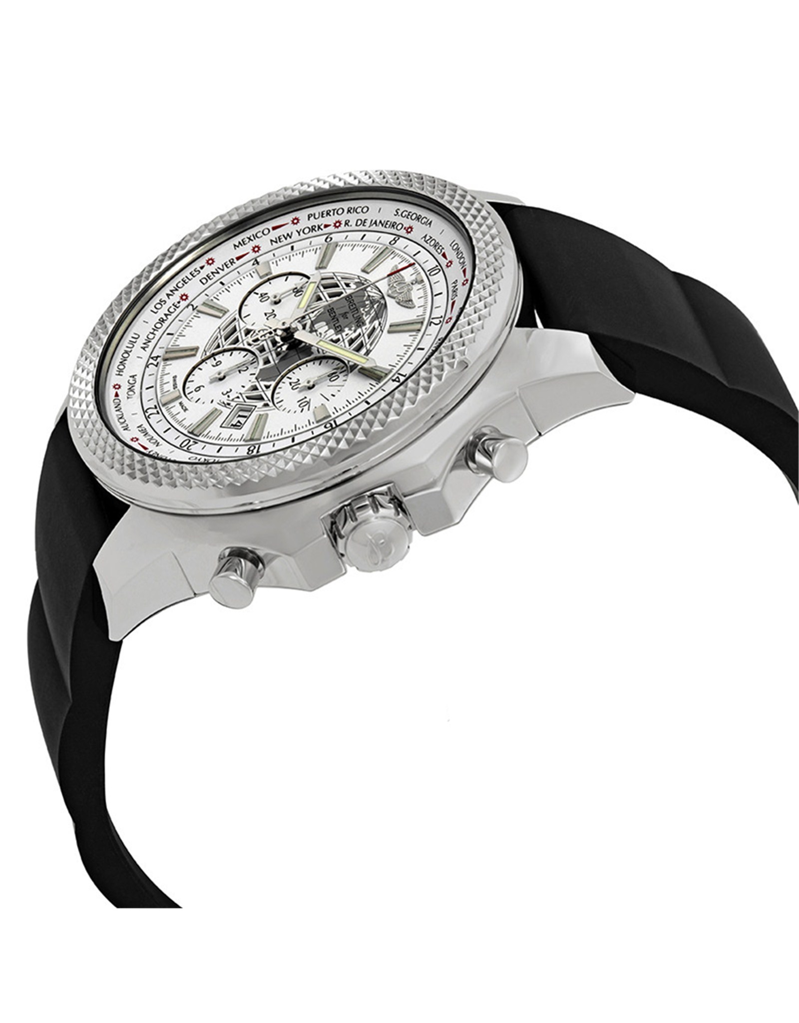 Replica Breitling Bentley White Dial Rubber Strap AB0521U0/A755BKRD