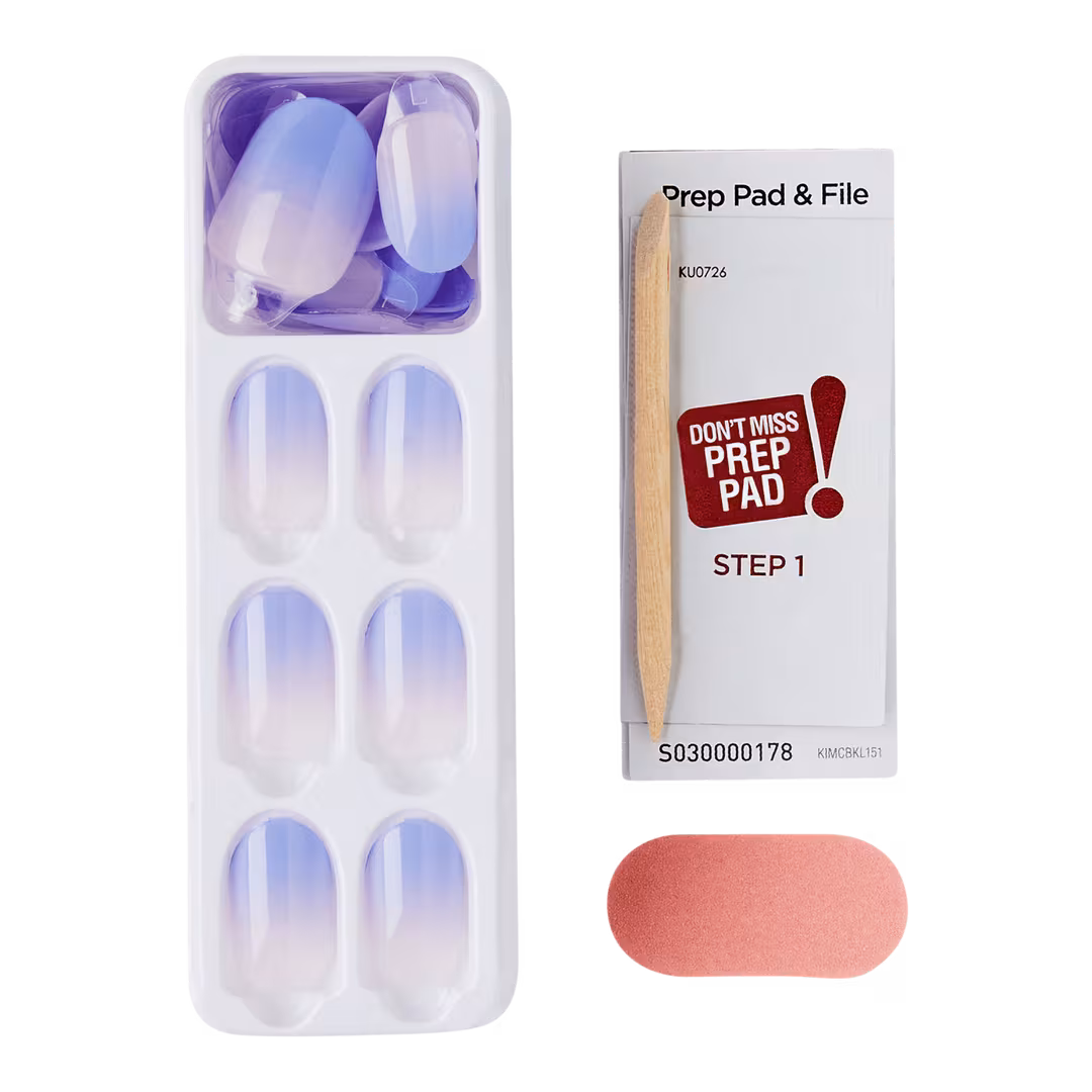 Kiss  Impress Ombre Color Short Oval Press On Nails
