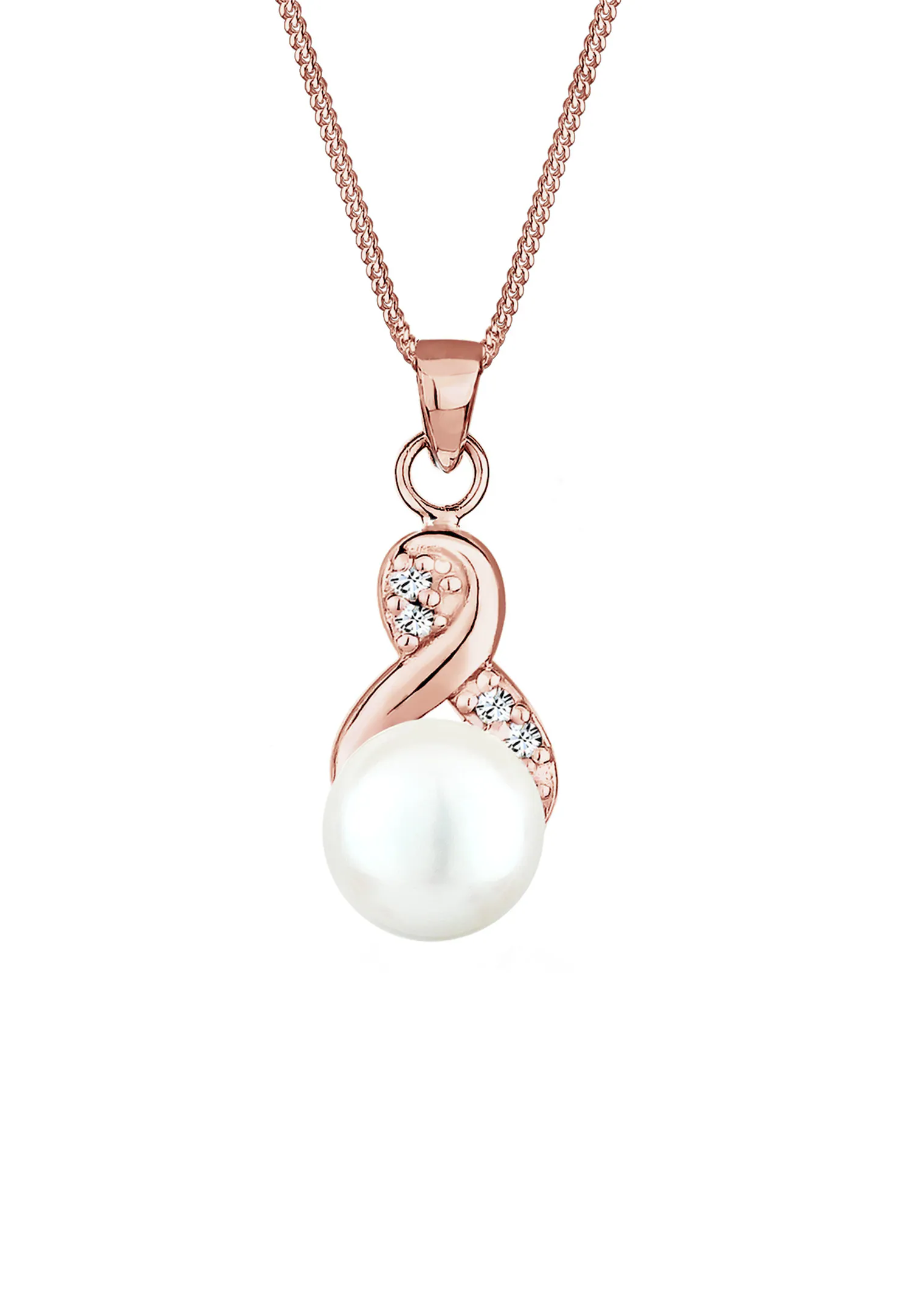 Elli Halskette Infinity Perle Kristalle 925 Silber