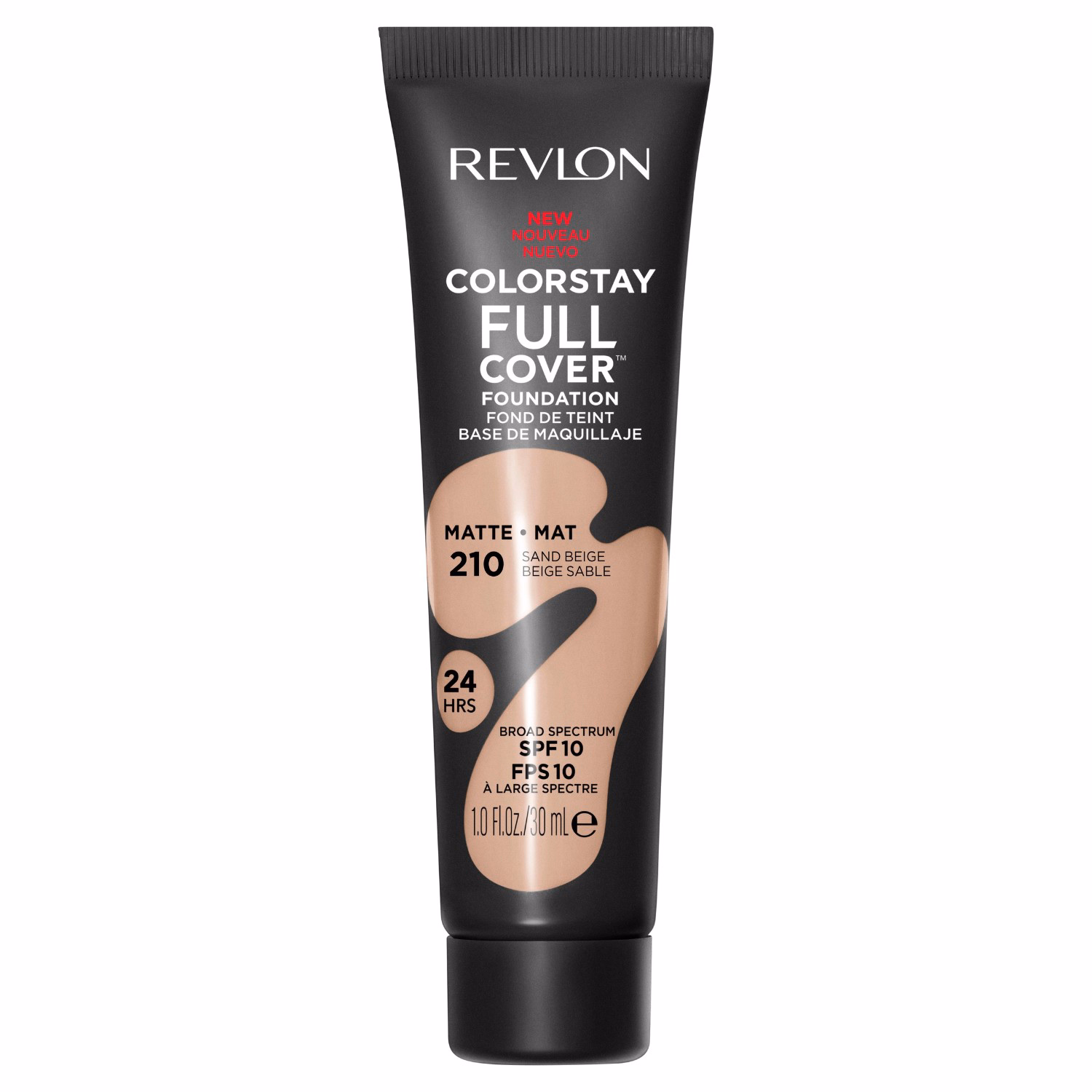 Revlon ColorStay Full Cover Long Lasting Matte Foundation, leichtes hitze- und schweißbeständiges Gesichts-Makeup, 390 Early Tan