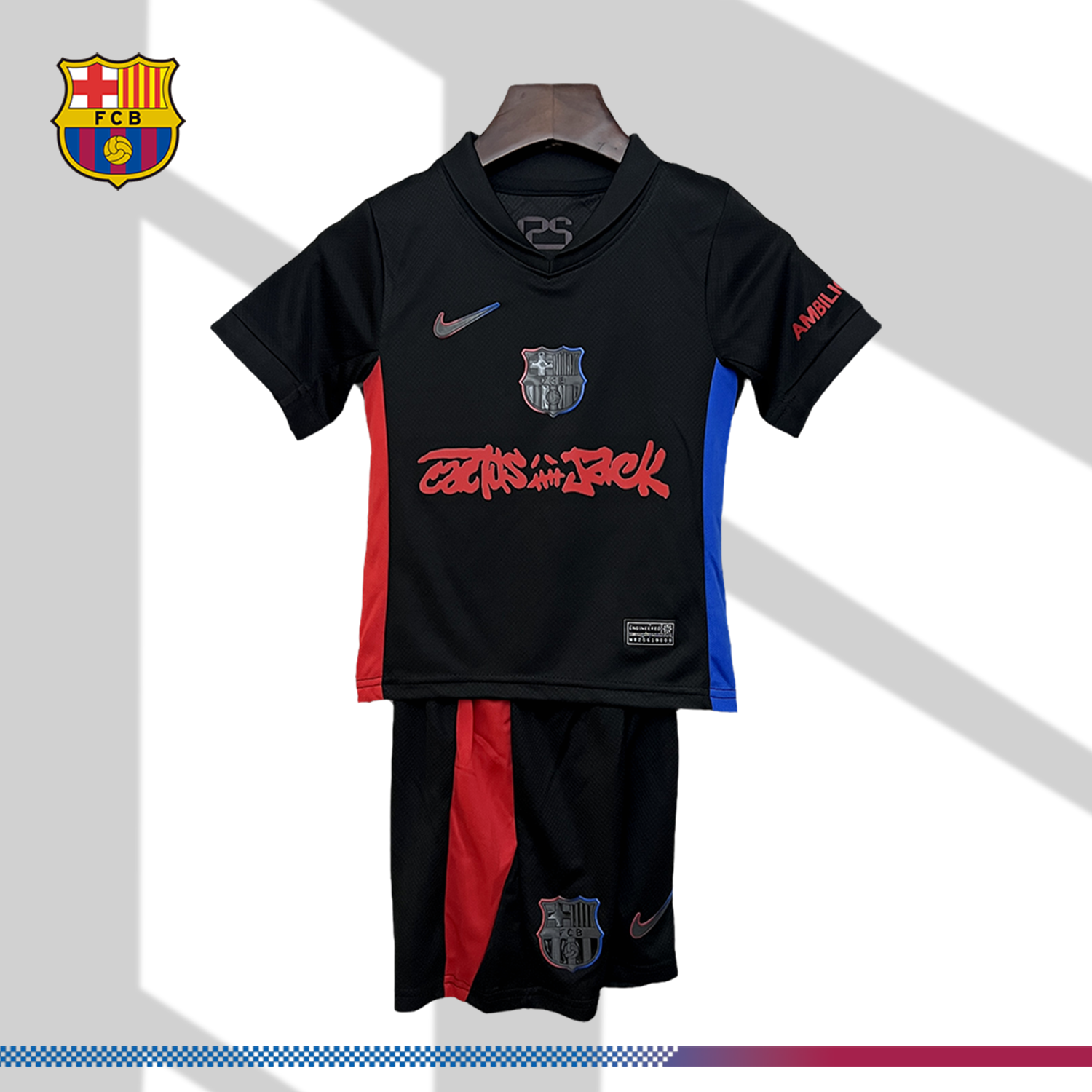 2025/2026 Barcelona Away Kids Kit (Kids Kit socks)