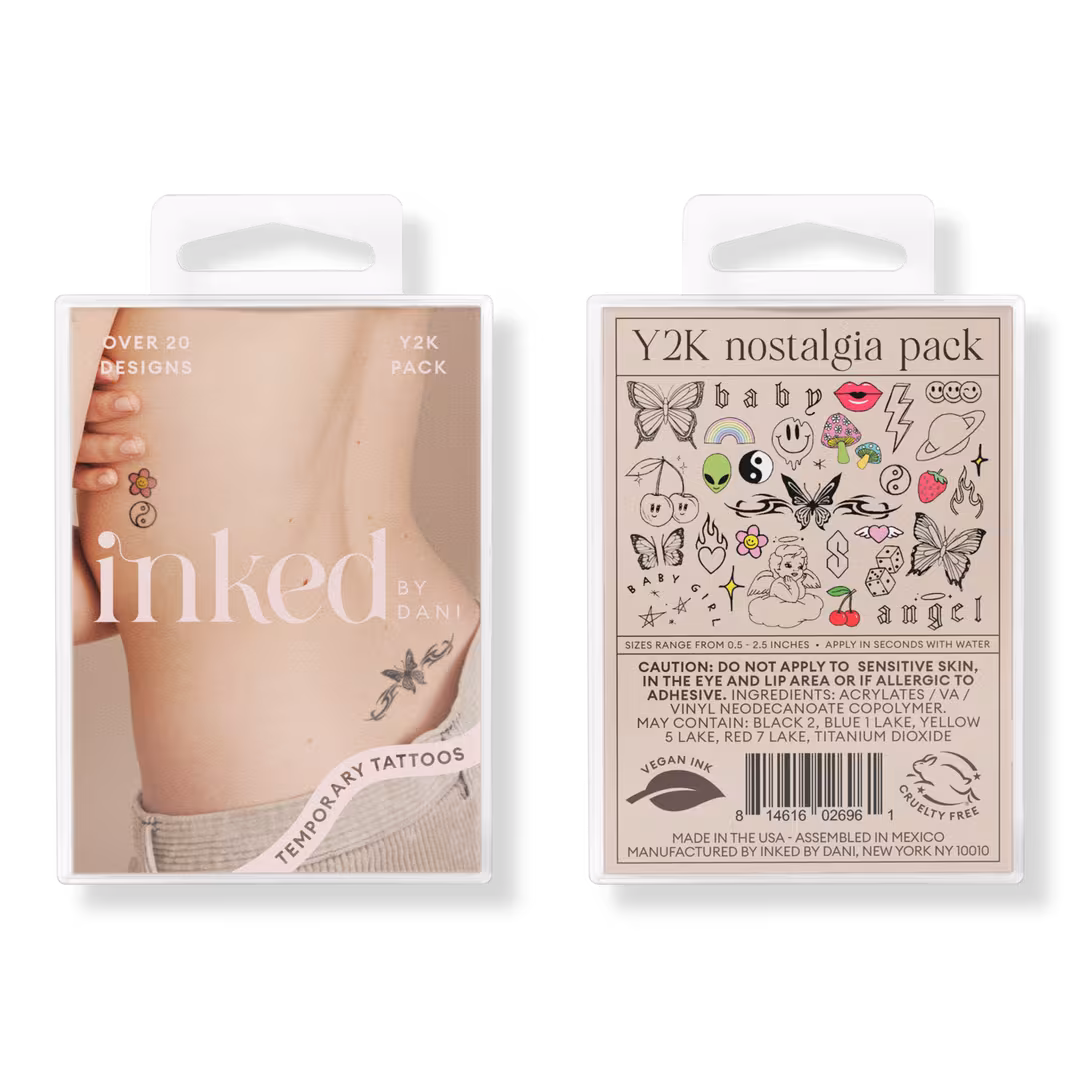 Inked by Dani  Y2K Nostalgia Temporary Tattoo Pack