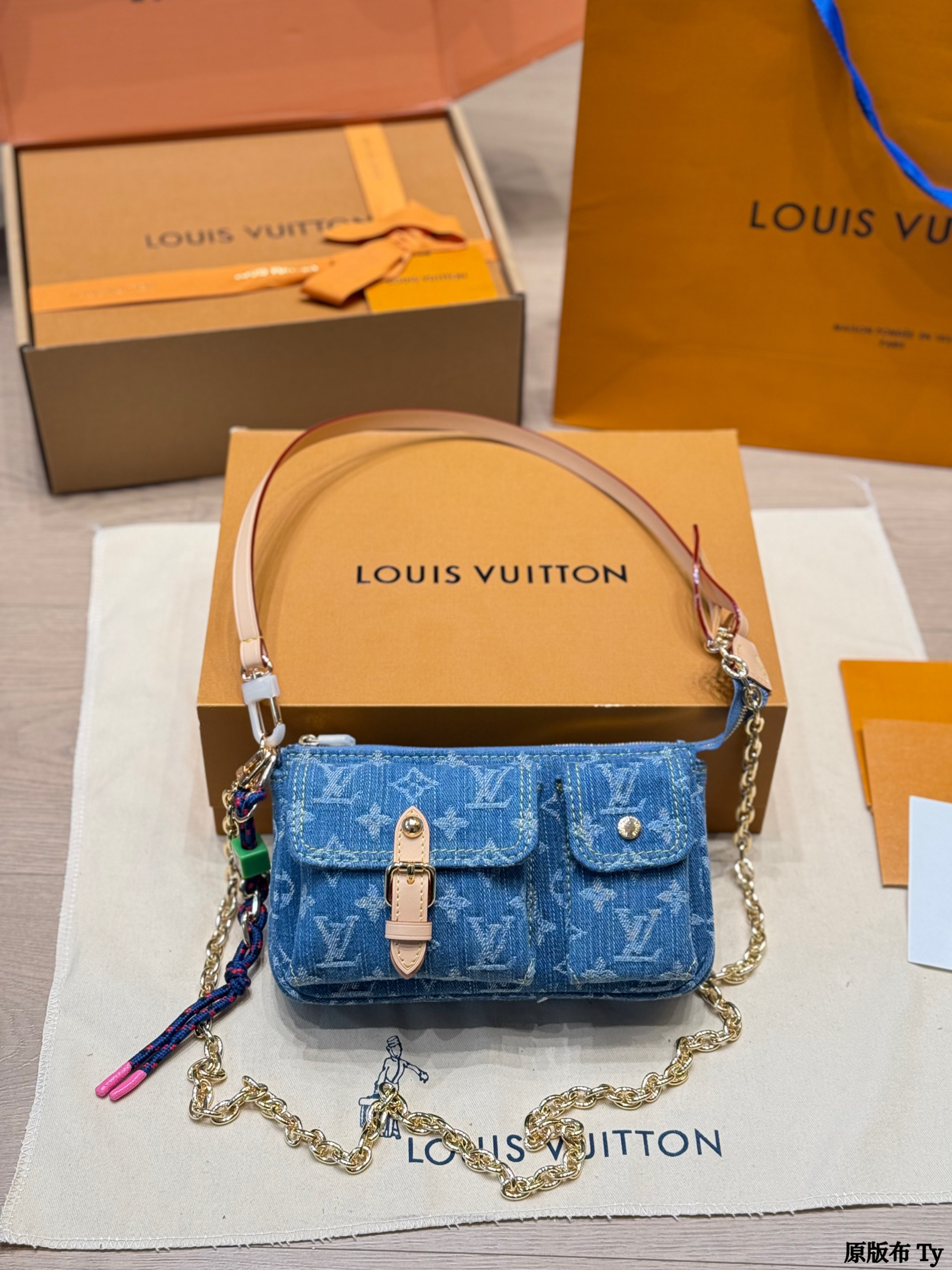 LV Denim Cargo Bag
