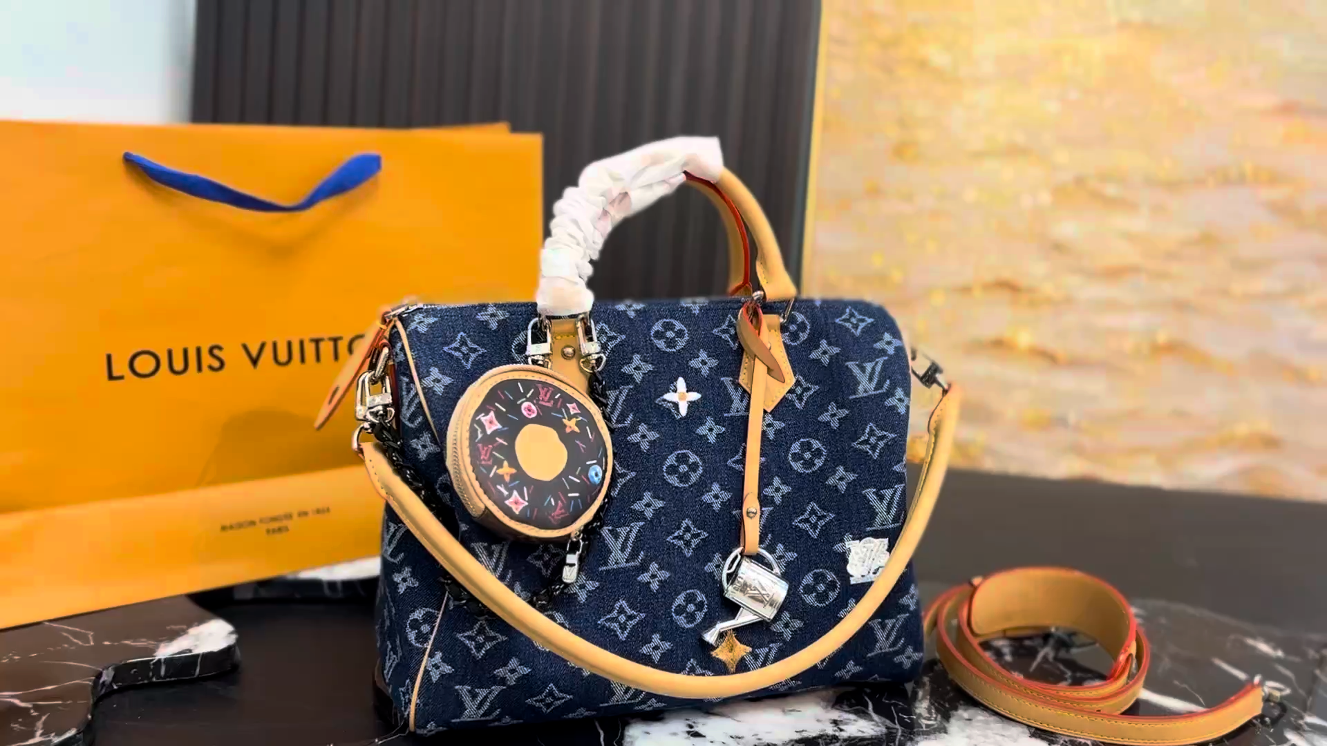 LV Denim Pillow Bag
