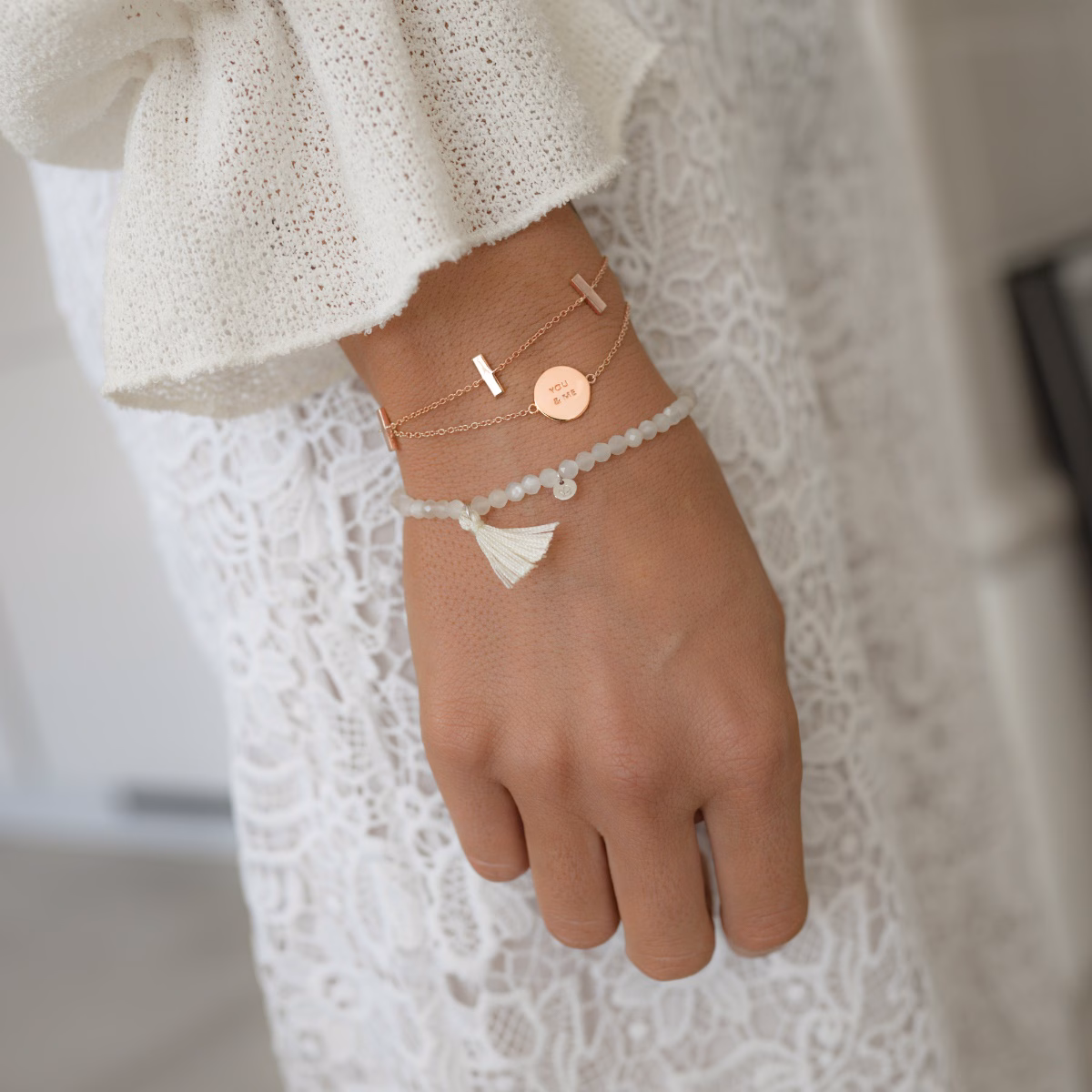 Armband You   Me Sterling Silber in Roségold