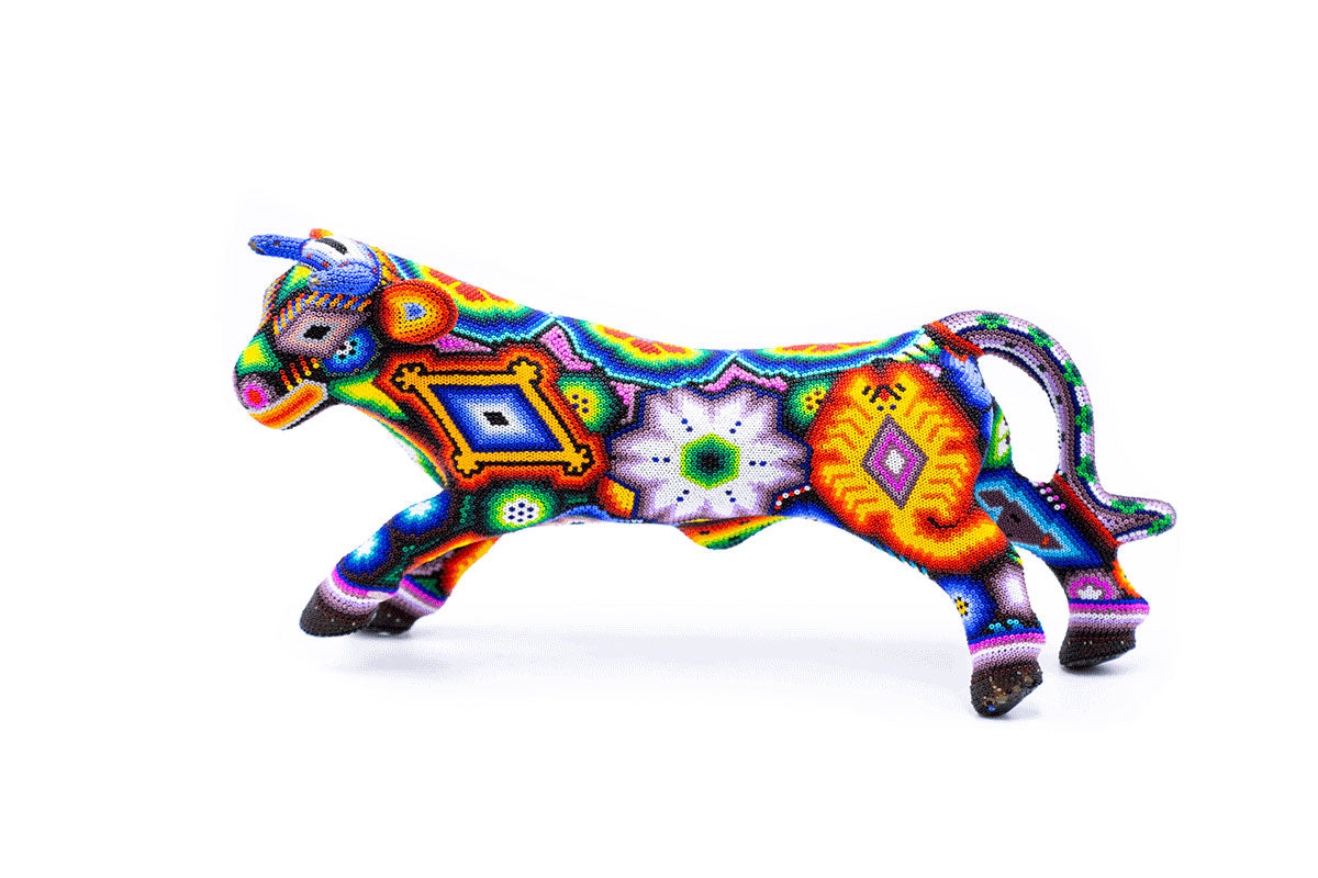 Toro Lidia – Obra de Arte Huichol