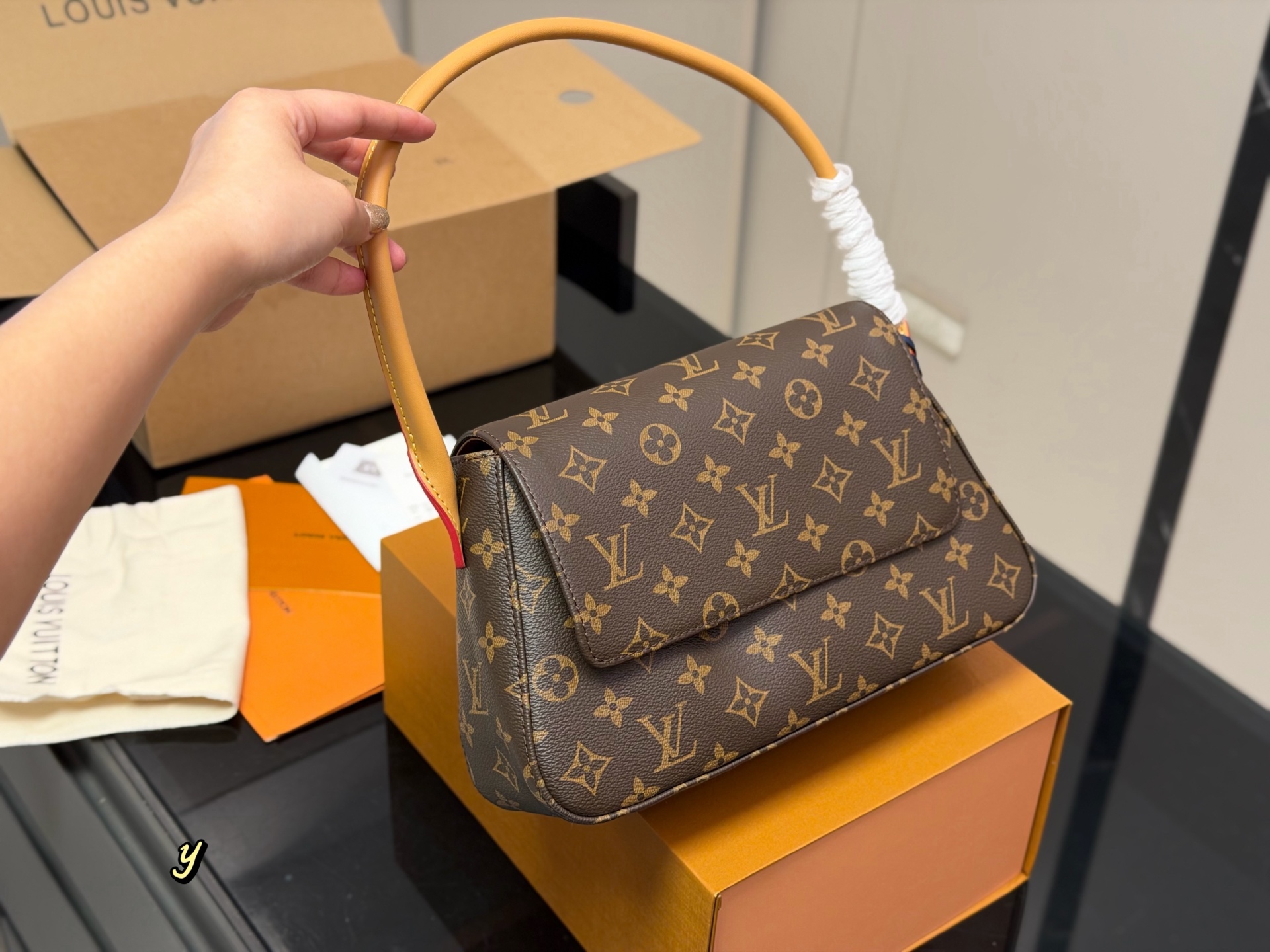 LV Monogram Flap Looping Bag