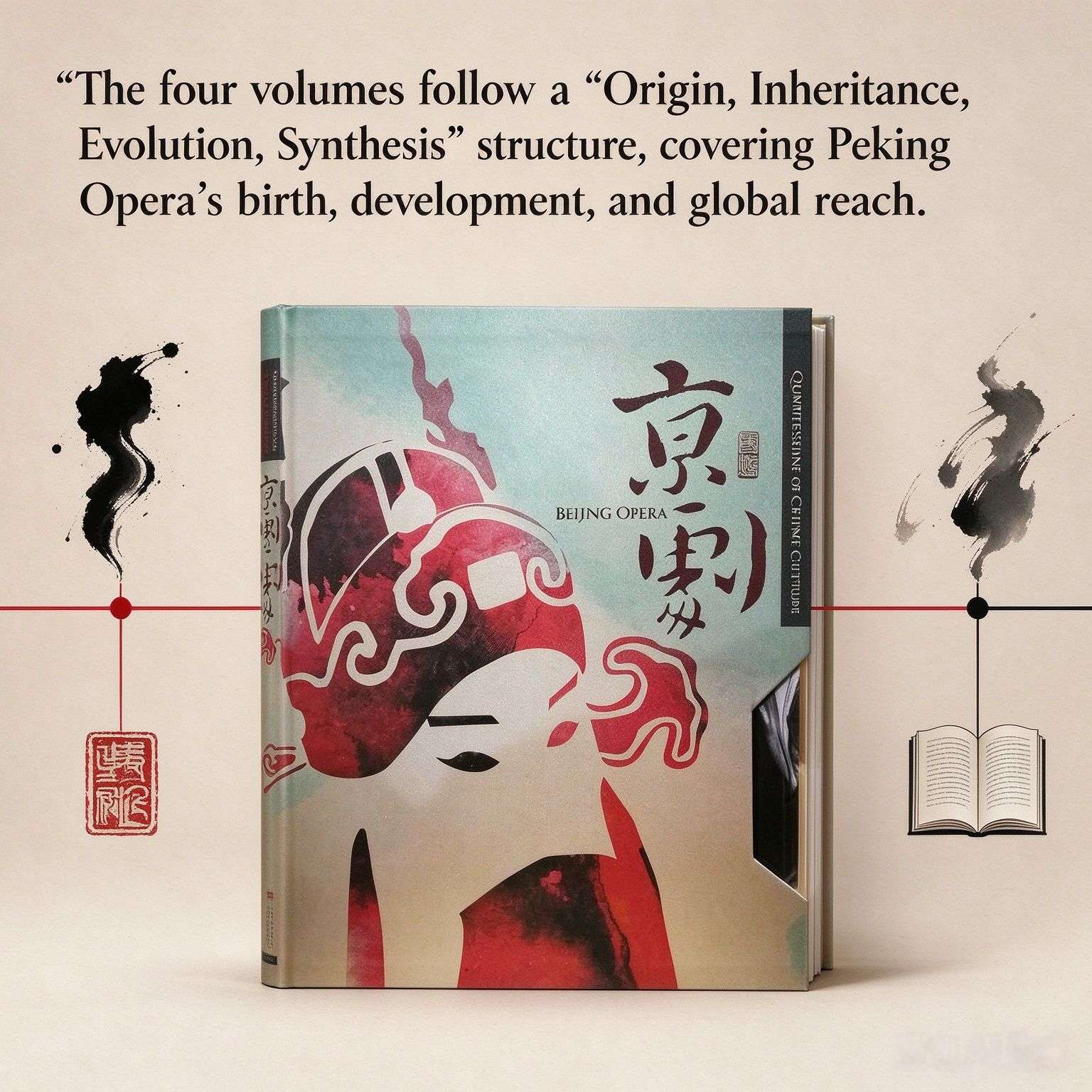 Peking Opera: A Comprehensive Introduction to China‘s National Treasure (Bilingual Chinese-English, 4-Volume Set)