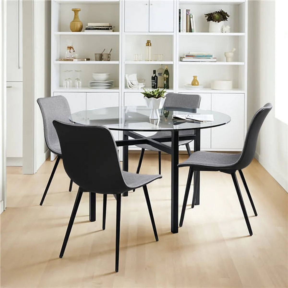 Topeakmart Dining Chair, Set of 4, Gray
