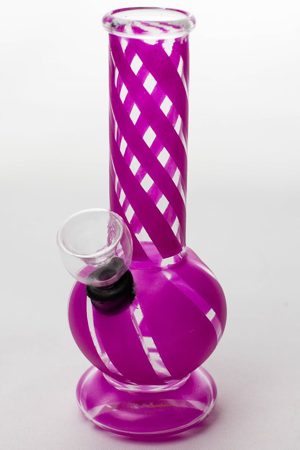6 Hollow Base Glass Water Bong