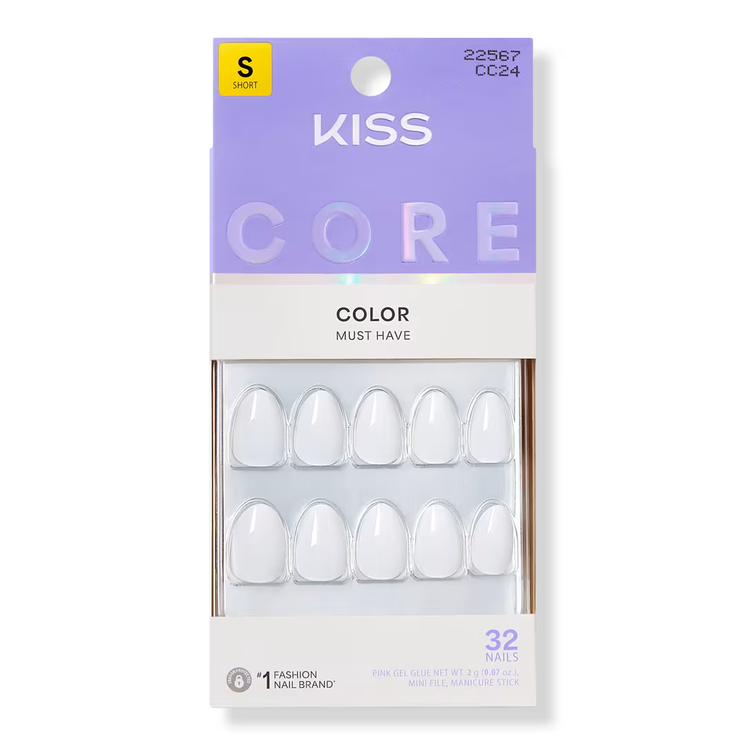 Kiss  CORE Color Short Almond Press On Nails