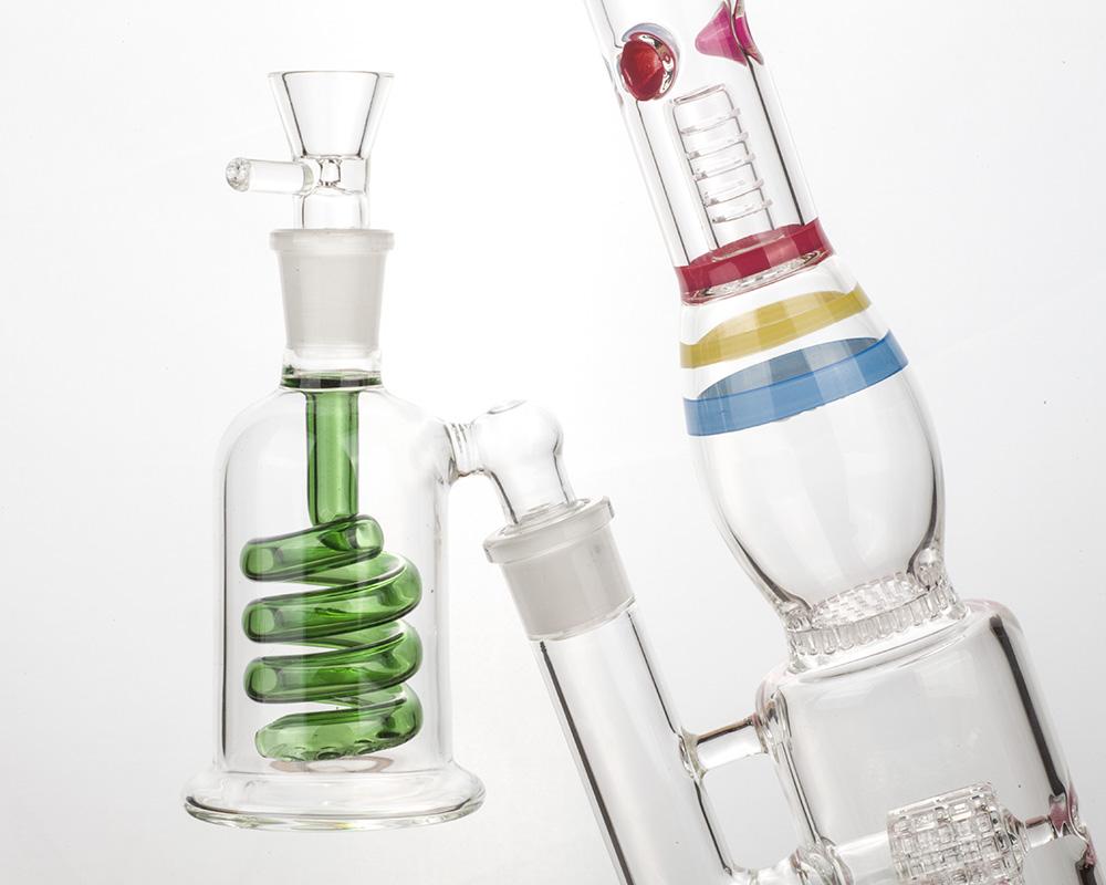 Spiral Perc Glass Ash Catcher