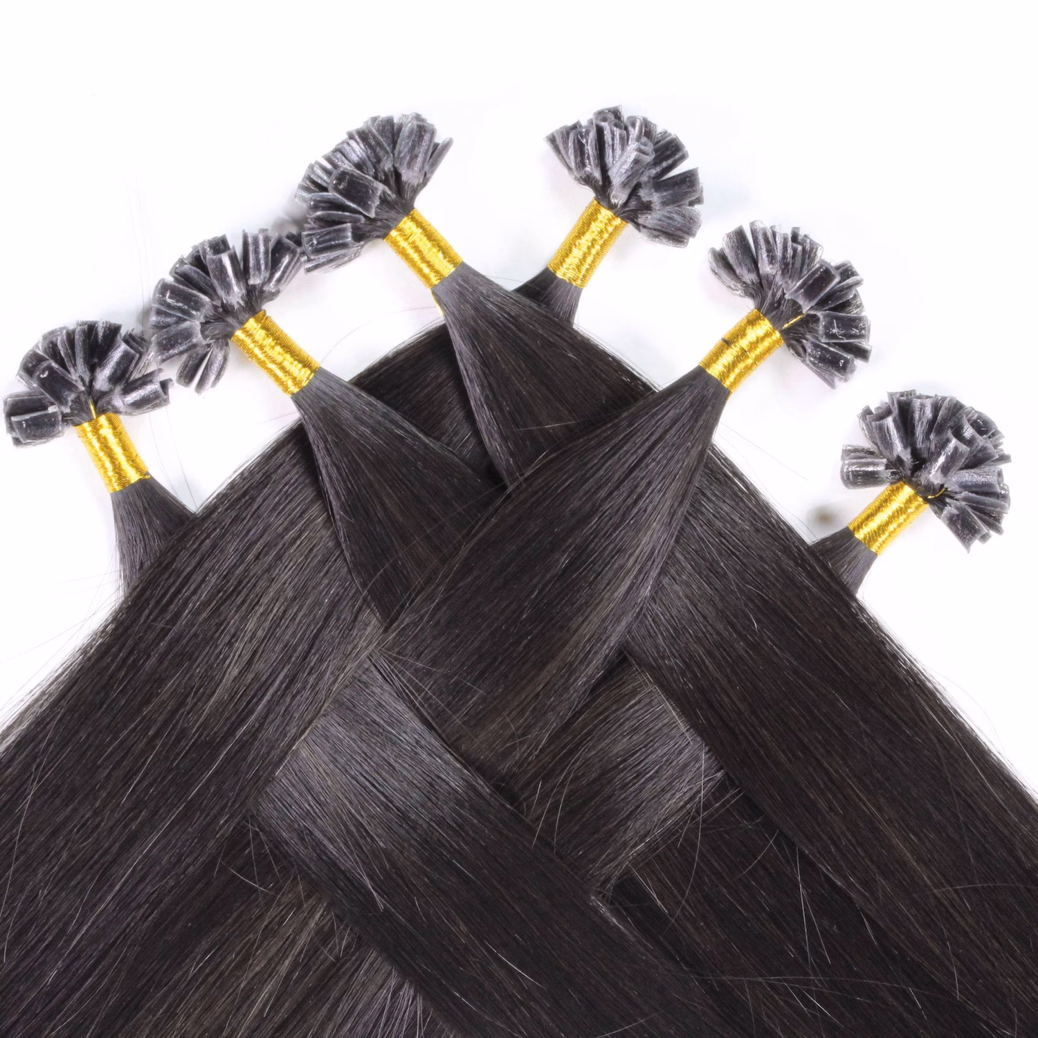 Bonding Extensions Premium Rohhaar Naturschwarz