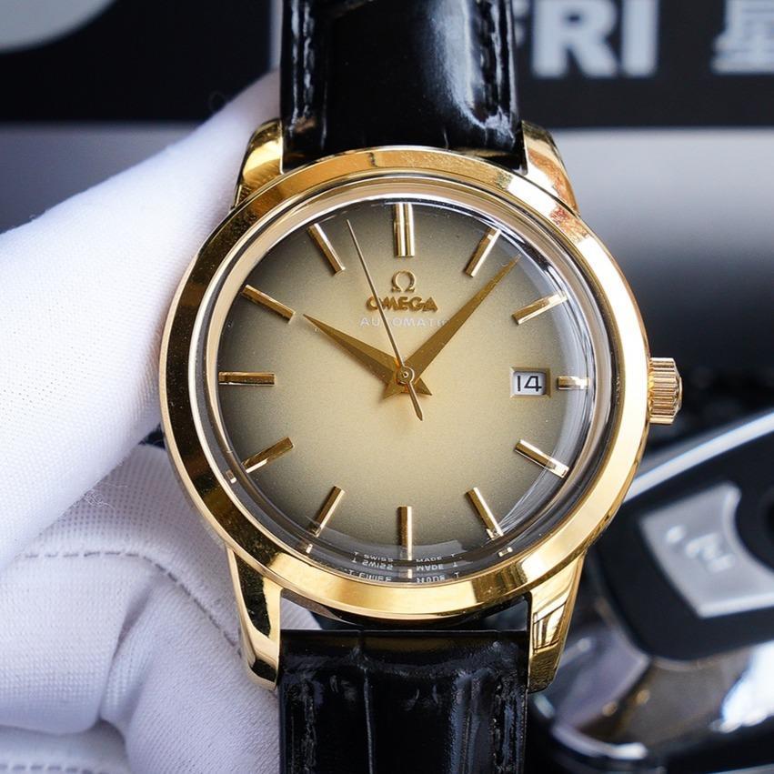 Omega Watch DEVILLE 40MM GOLD CASE CREAM DIAL