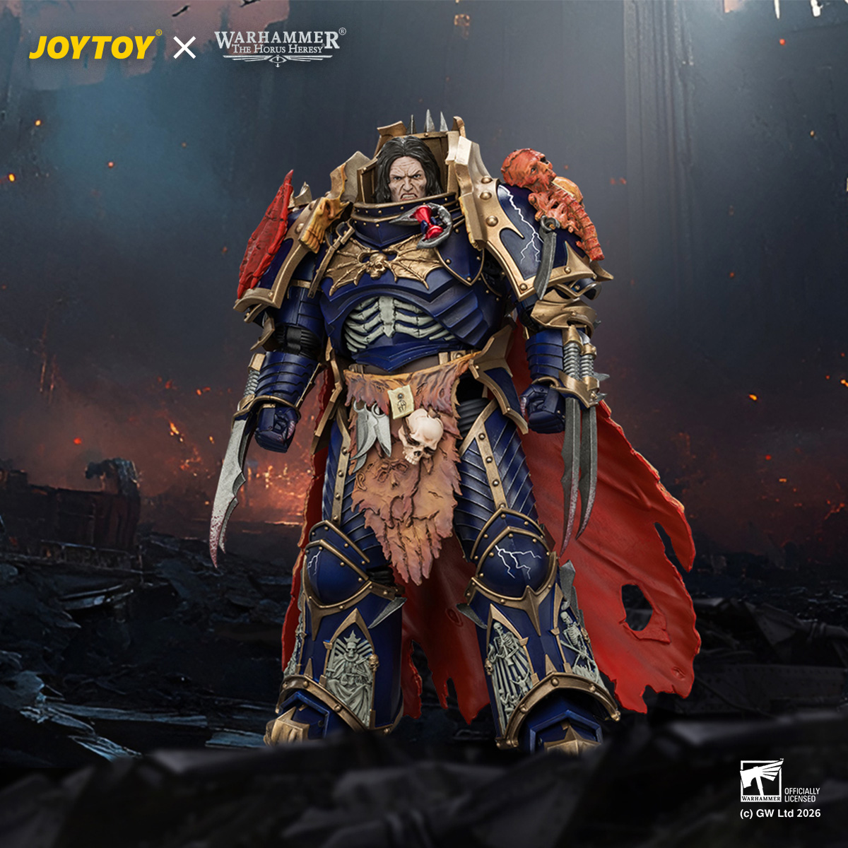 JOYTOY JT04674 Warhammer The Horus Heresy 1:18  Night Lords Konrad Curze Primarch of the Night Lords Legion - JOYTOY WORLD