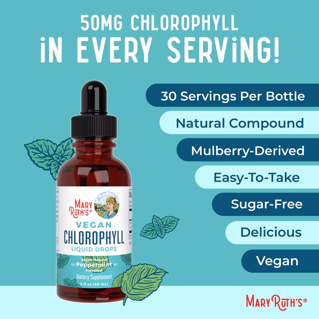 MaryRuth's  Vegan Chlorophyll Liquid Drops Peppermint