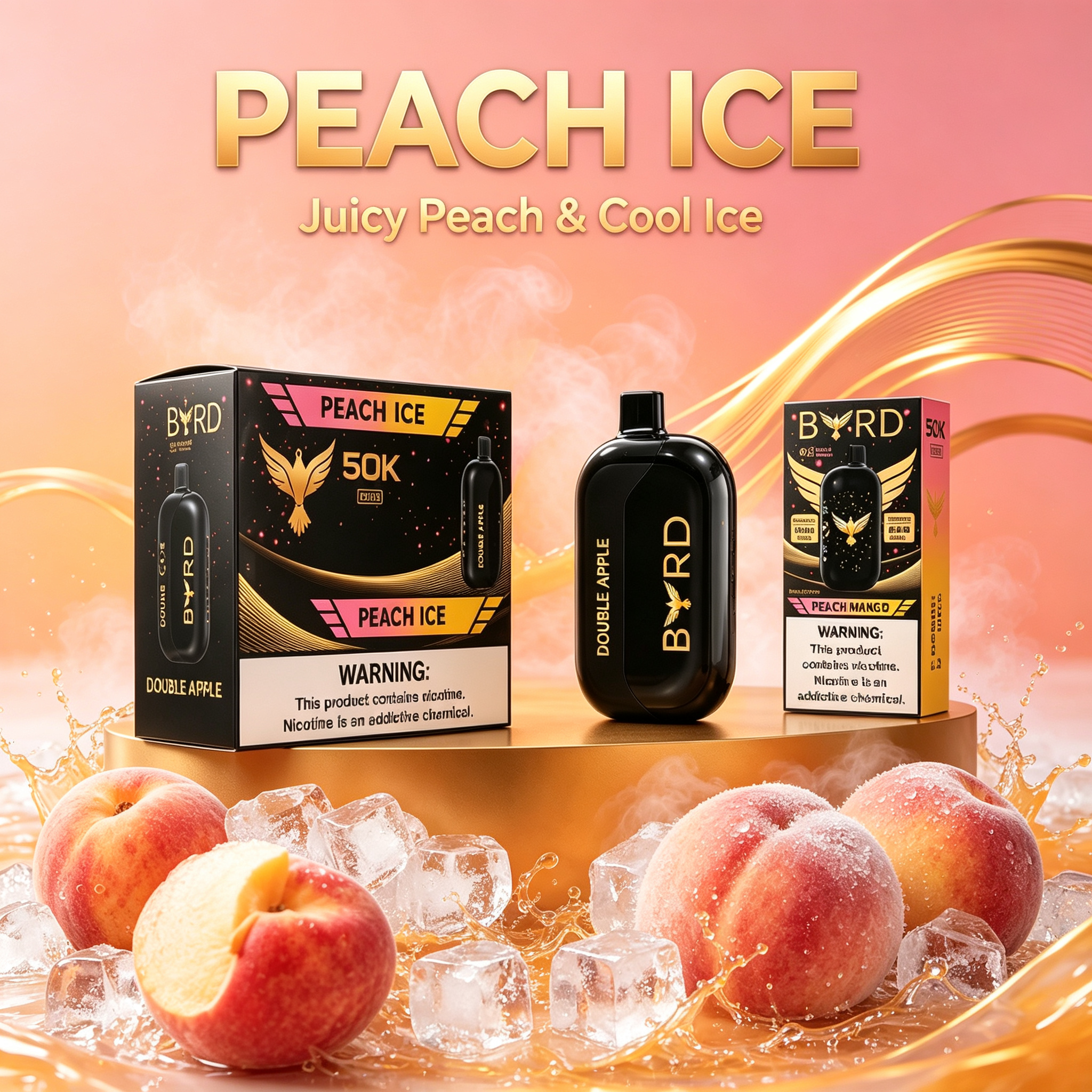 🦅🍑❄️BIRD 50K Peach Ice Disposable Vape