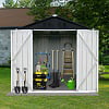 SYNGAR 6' x 4' Outdoor Storage Shed, Metal Garden Shed with Lockable Doors, Tools Storage Shed for Backyard, Patio, Lawn, D9094