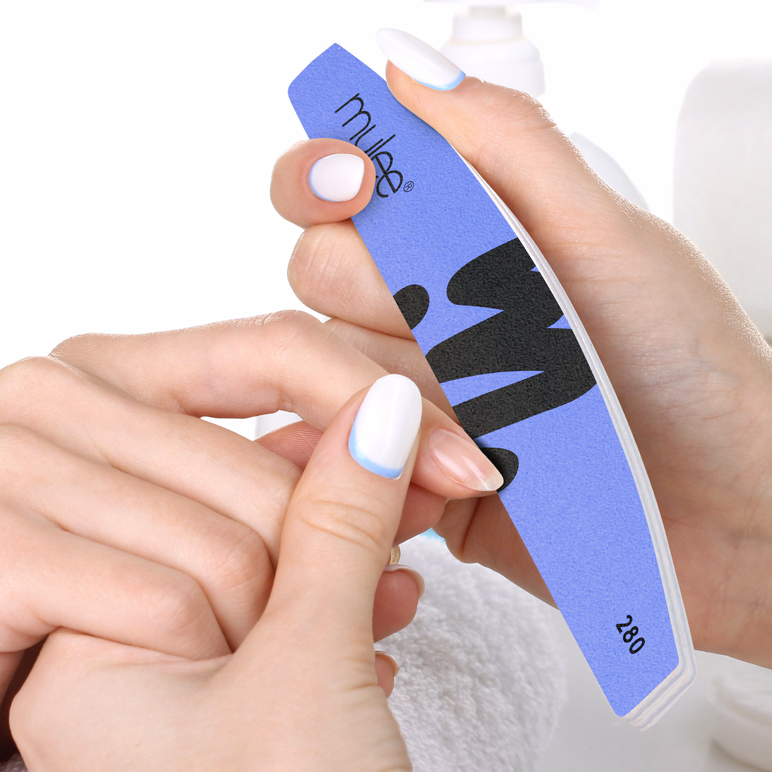 2 doppelseitige Schaumstoff-Nagelfeilen - 200/280