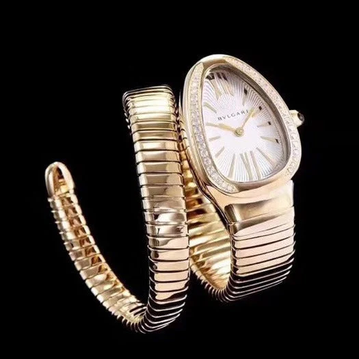BVL Watch serpenti tubogas 35mm gold diamond bezel