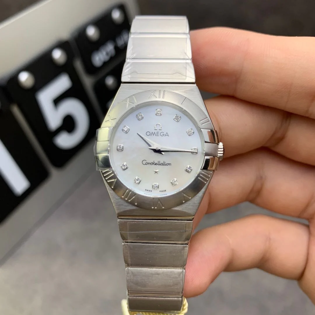 Omega Watch CONSTELLATION QUARTZ 27MM STEEL CASE MOTHER OF PEARL DIAL