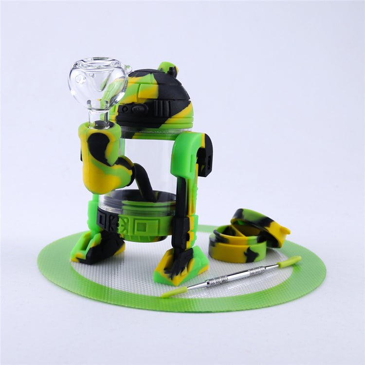5 Glow In The Dark Silicone Dab Rig (Random Color)