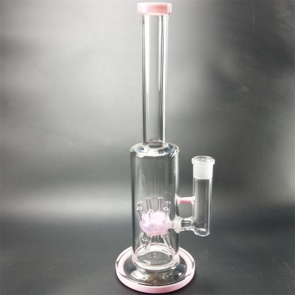 13 Straight Sprinkler Perc Glass Bong