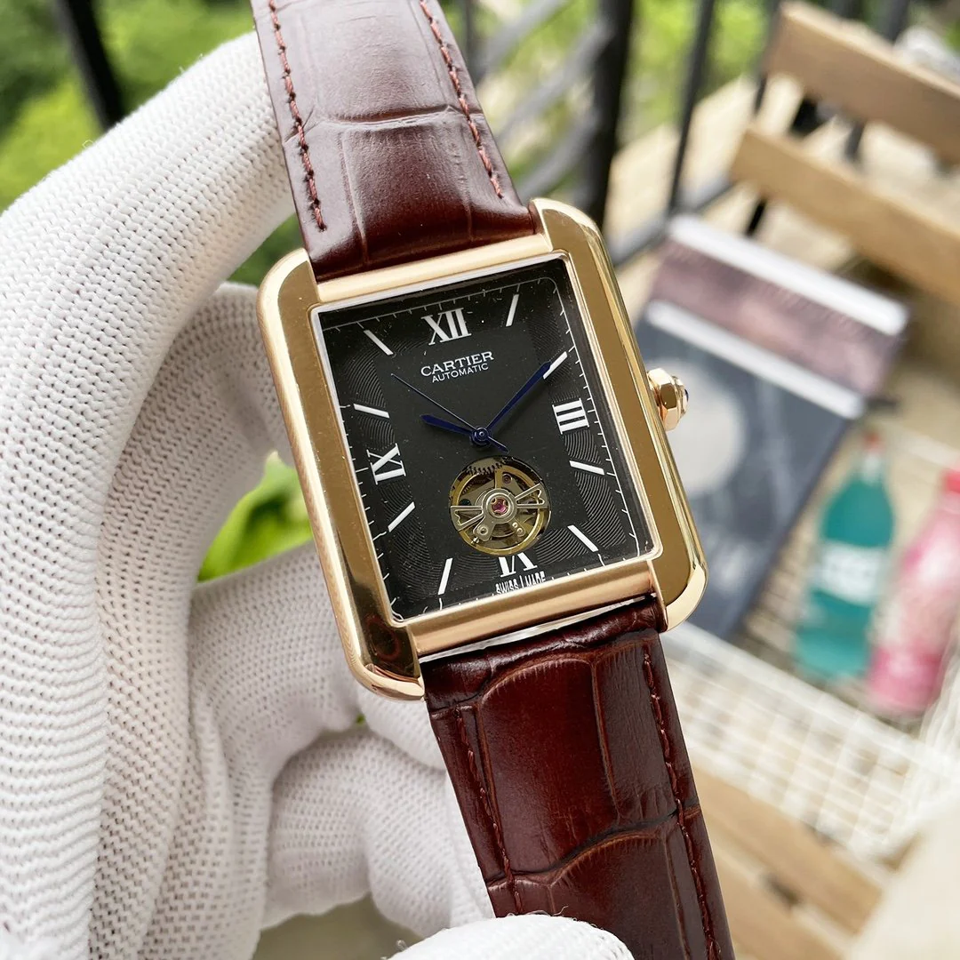 Cartier Watch TANK SOLO 40MM GOLD CASE TOURBILLON