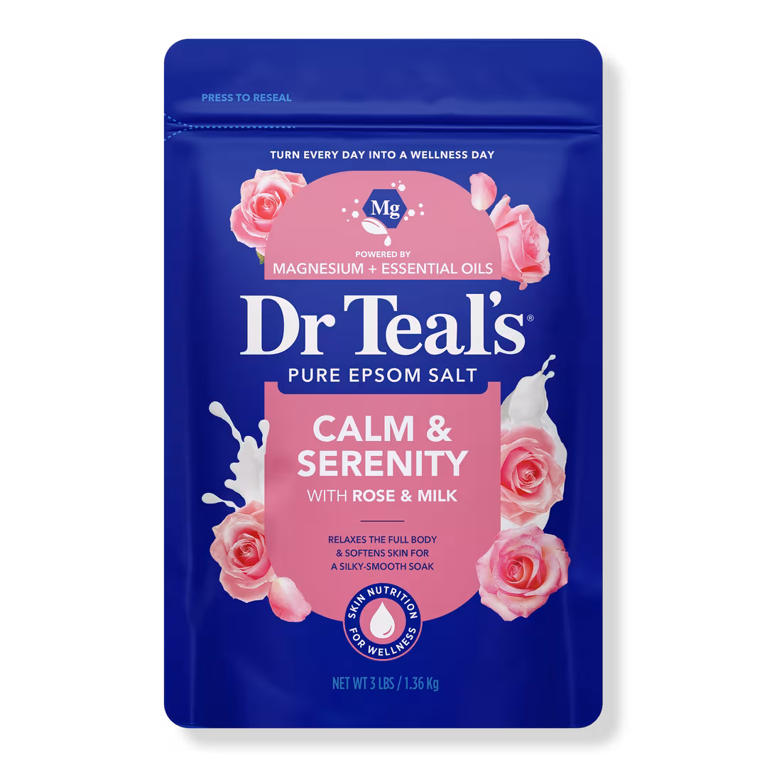 Dr Teal's  Pure Epsom Salt Soak, Calm & Serenity with Rose Essential Oil