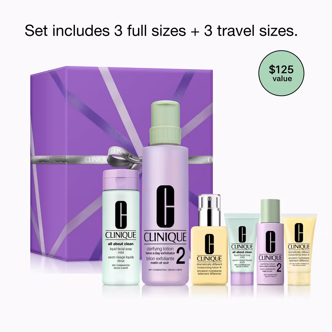 Clinique  6 Piece Great Skin Everywhere: For Dry Combination Skin Holiday Gift Set