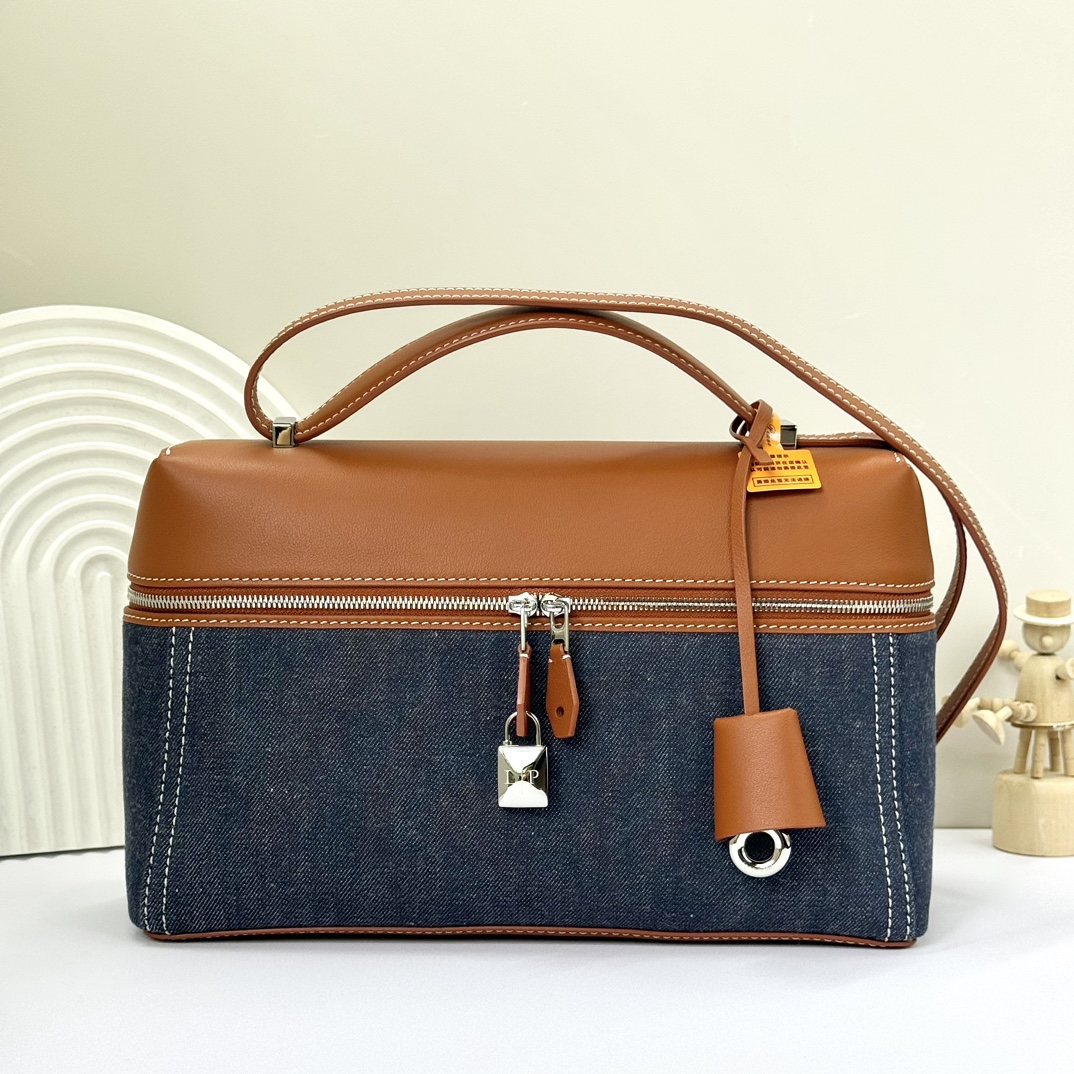 Loro piana Extra Bag L27 Blue Cowboy Crossbody Bag