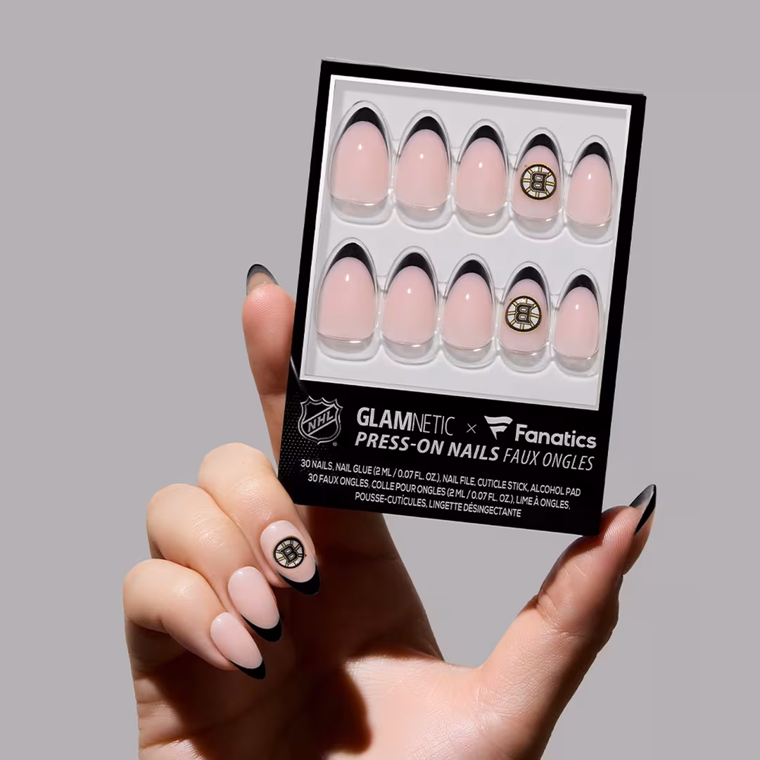 Glamnetic x Fanatics Nail  Boston Bruins Press-On Nails