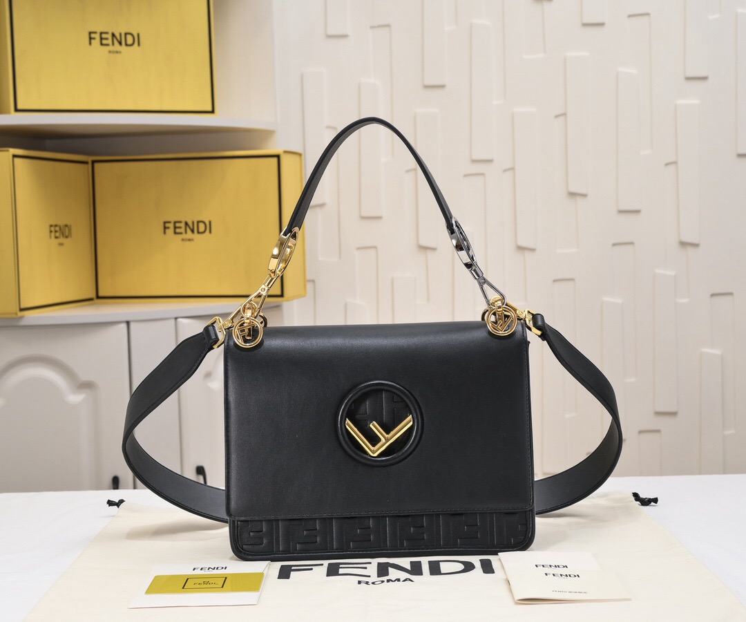 Fendi Kan I Logo Shoulder Bag