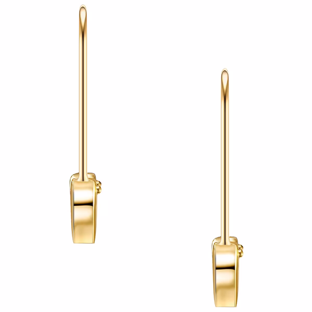 Ohrhänger Sicherheitsnadel/Herz Sterling Silber in Gelbgold