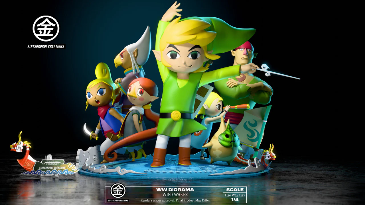 Legend of Zelda - Windwaker Diorama | 1:4 Resin Statue | von Kintsukuroi Creations Studio