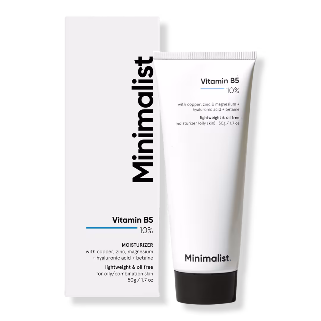 Minimalist  Vitamin B5 10% Face Moisturizer for Barrier Repair & Oily Acne Prone Skin