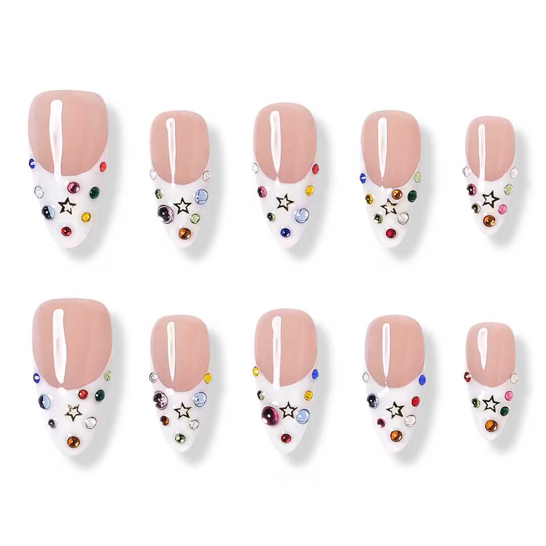 3H Nails  Dallas - Medium Almond Press-On Nails